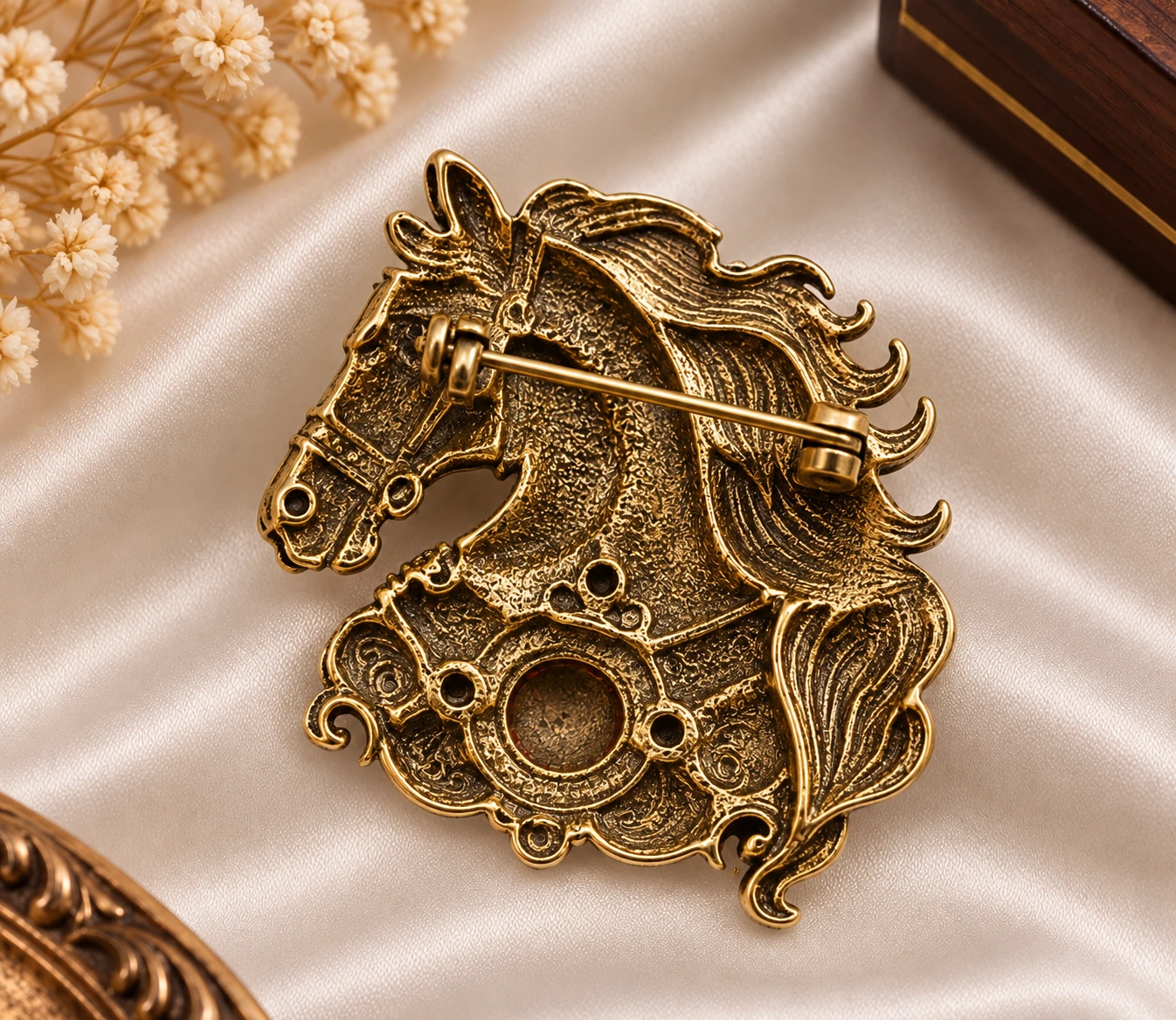 Regal Horse Head Designer Brooch