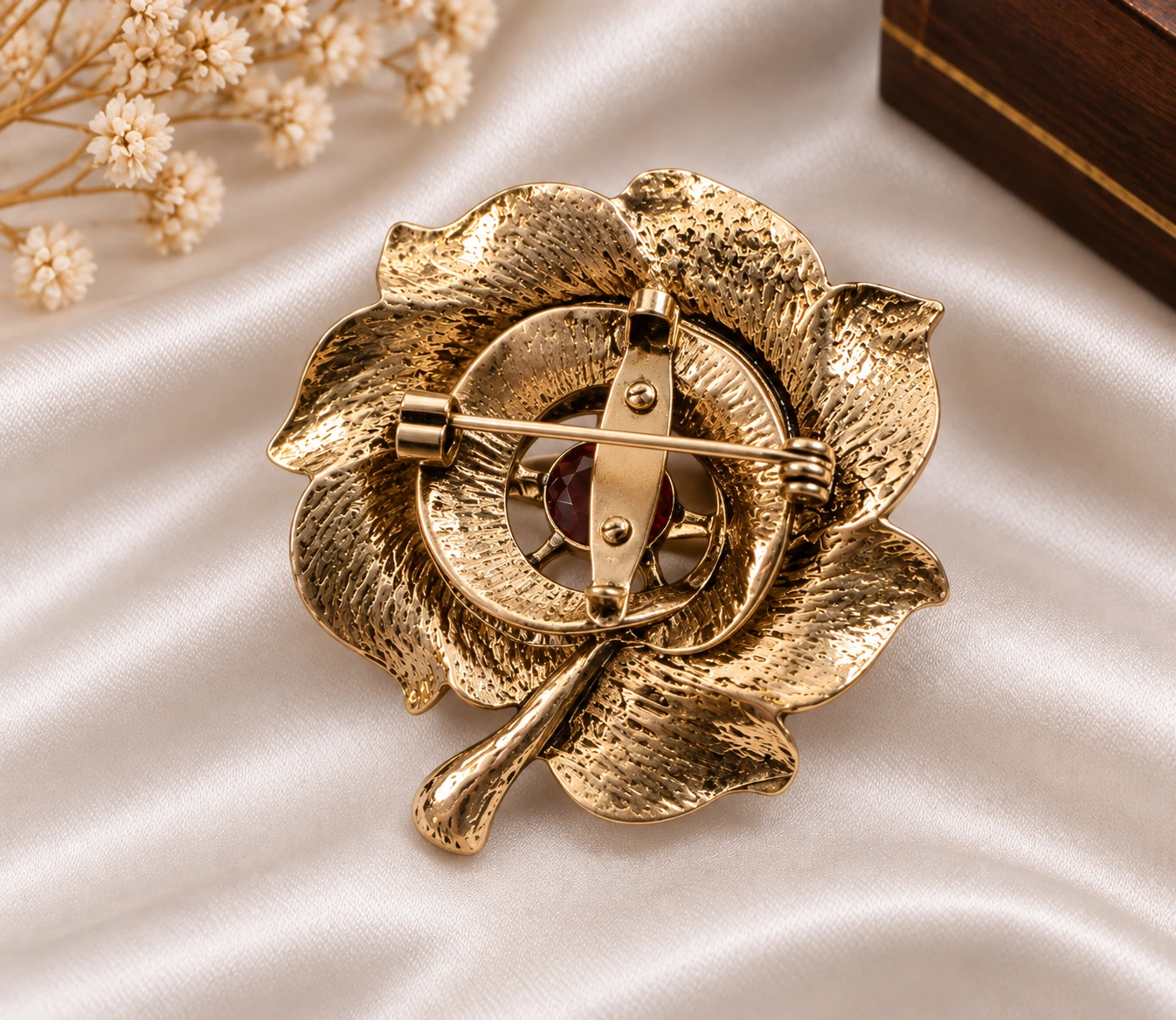 Sculpted Rose Designer Brooch
