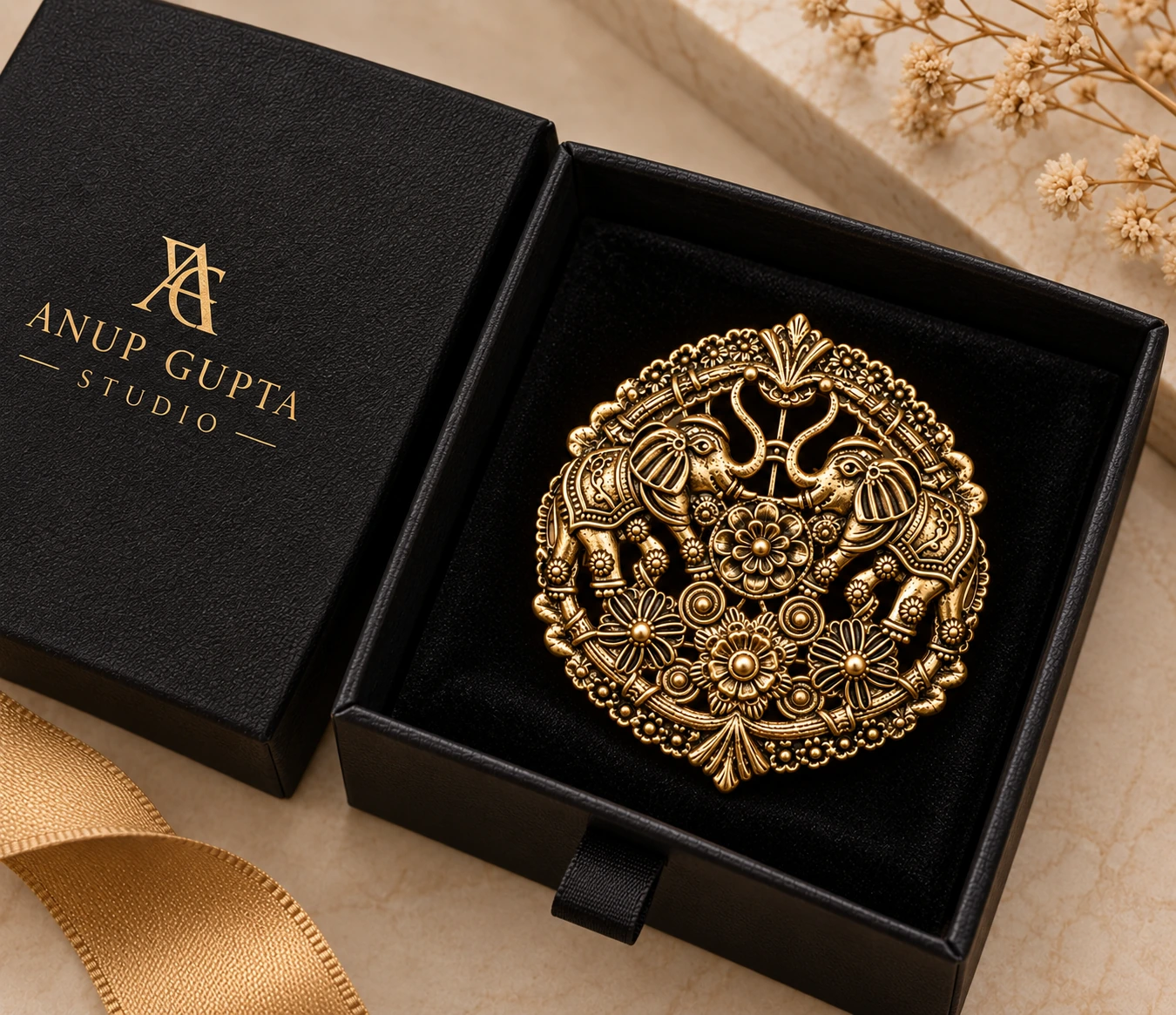 Peacock Medallion Designer Brooch