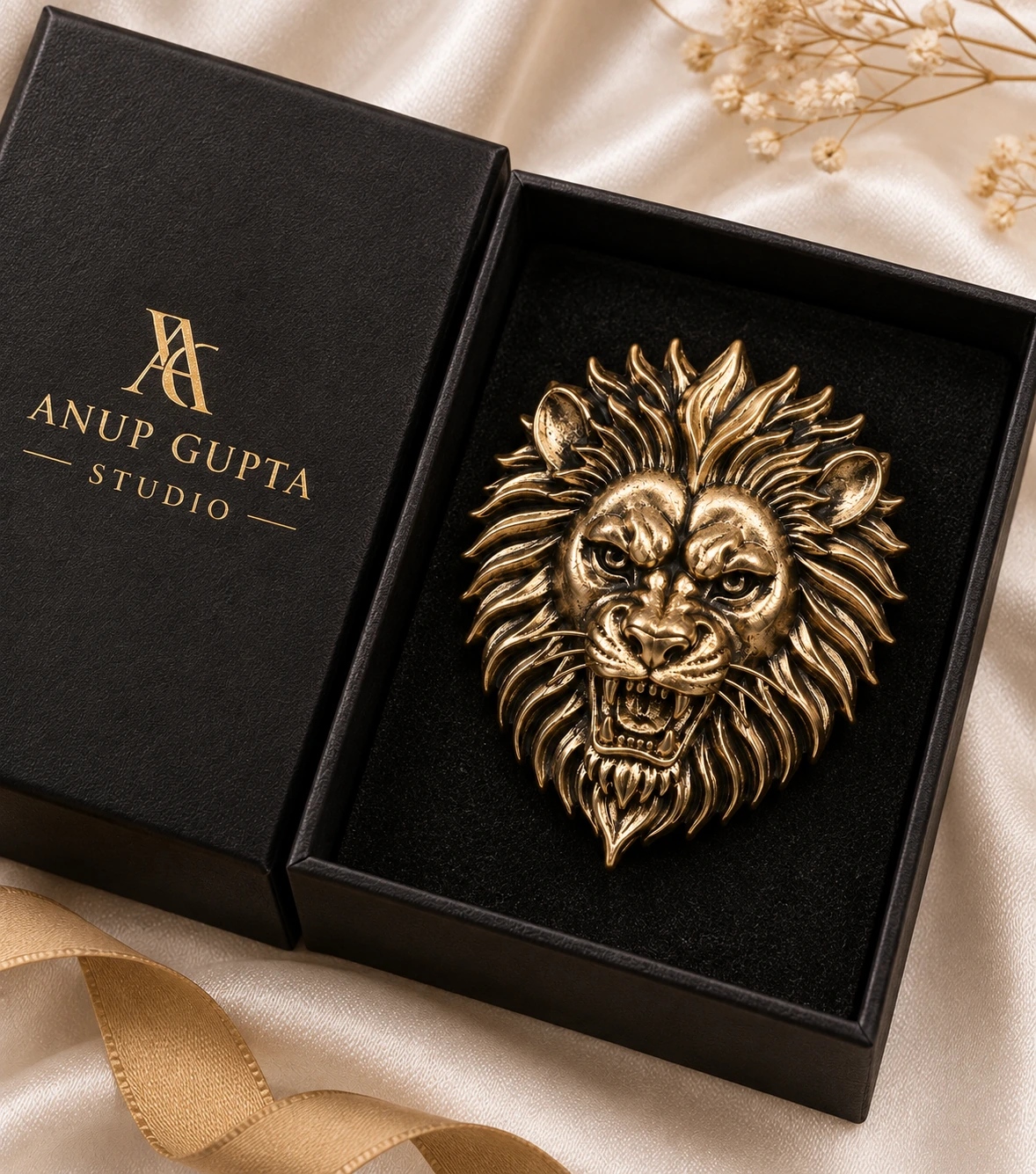 Majestic Lion Designer Brooch