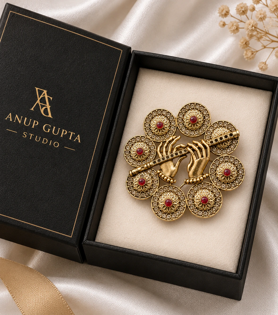 Ornamental Paisley Designer Brooch