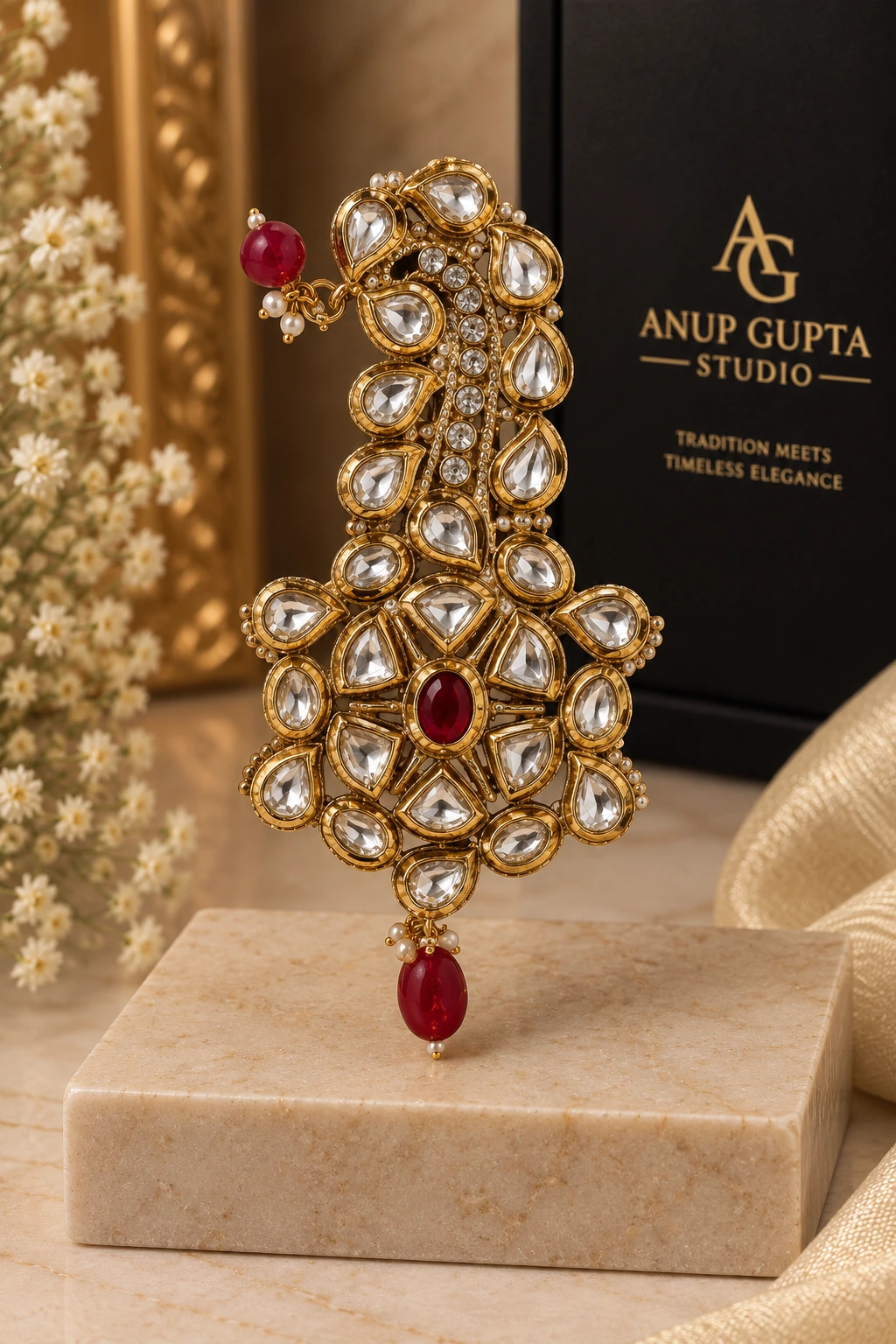 Ruby Kundan Heritage Kalgi