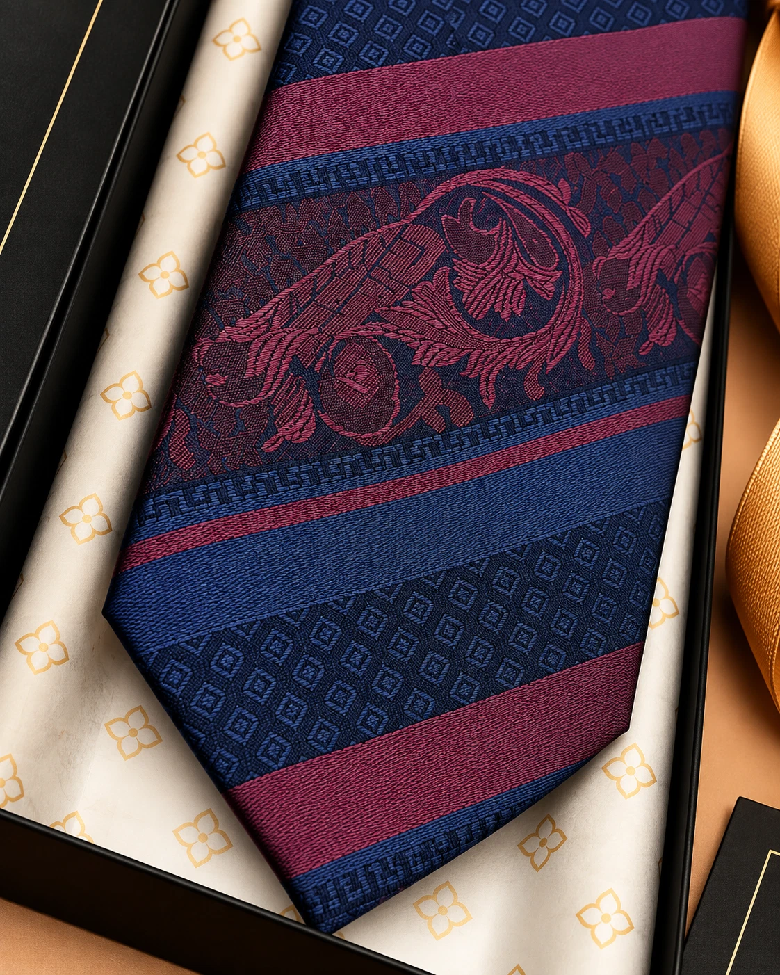 Signature Designer Tie & Pocket Square Set 02