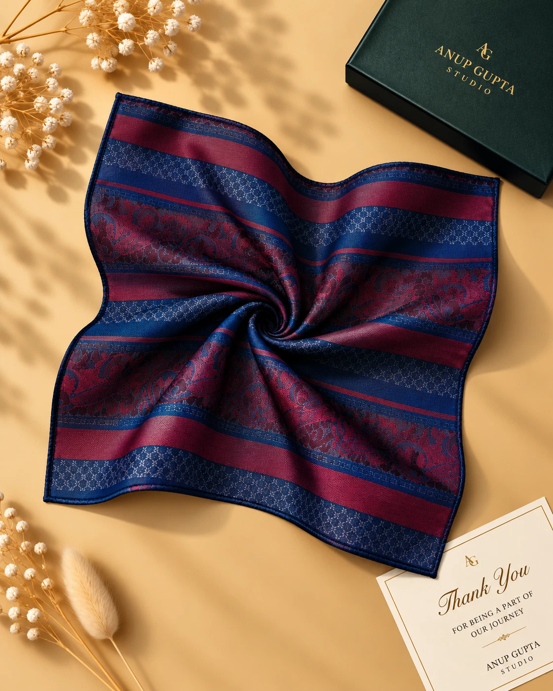 Signature Designer Tie & Pocket Square Set 02