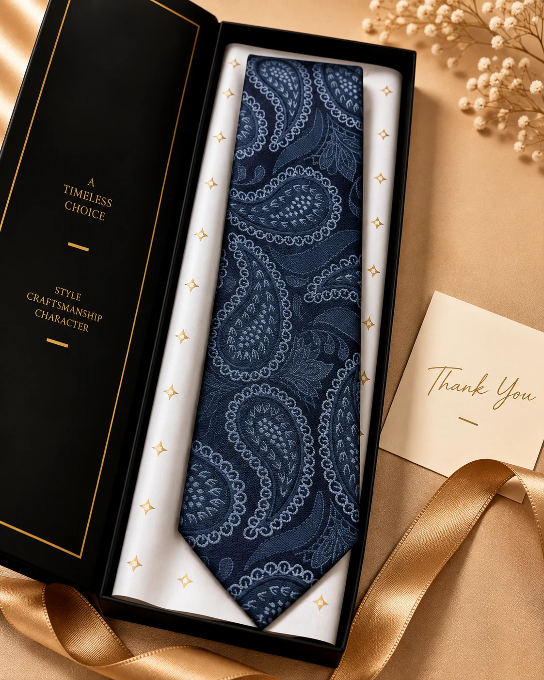Signature Designer Tie & Pocket Square Set 04