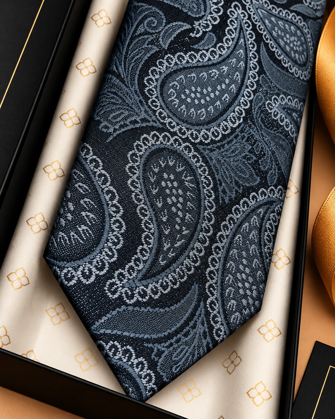 Signature Designer Tie & Pocket Square Set 04