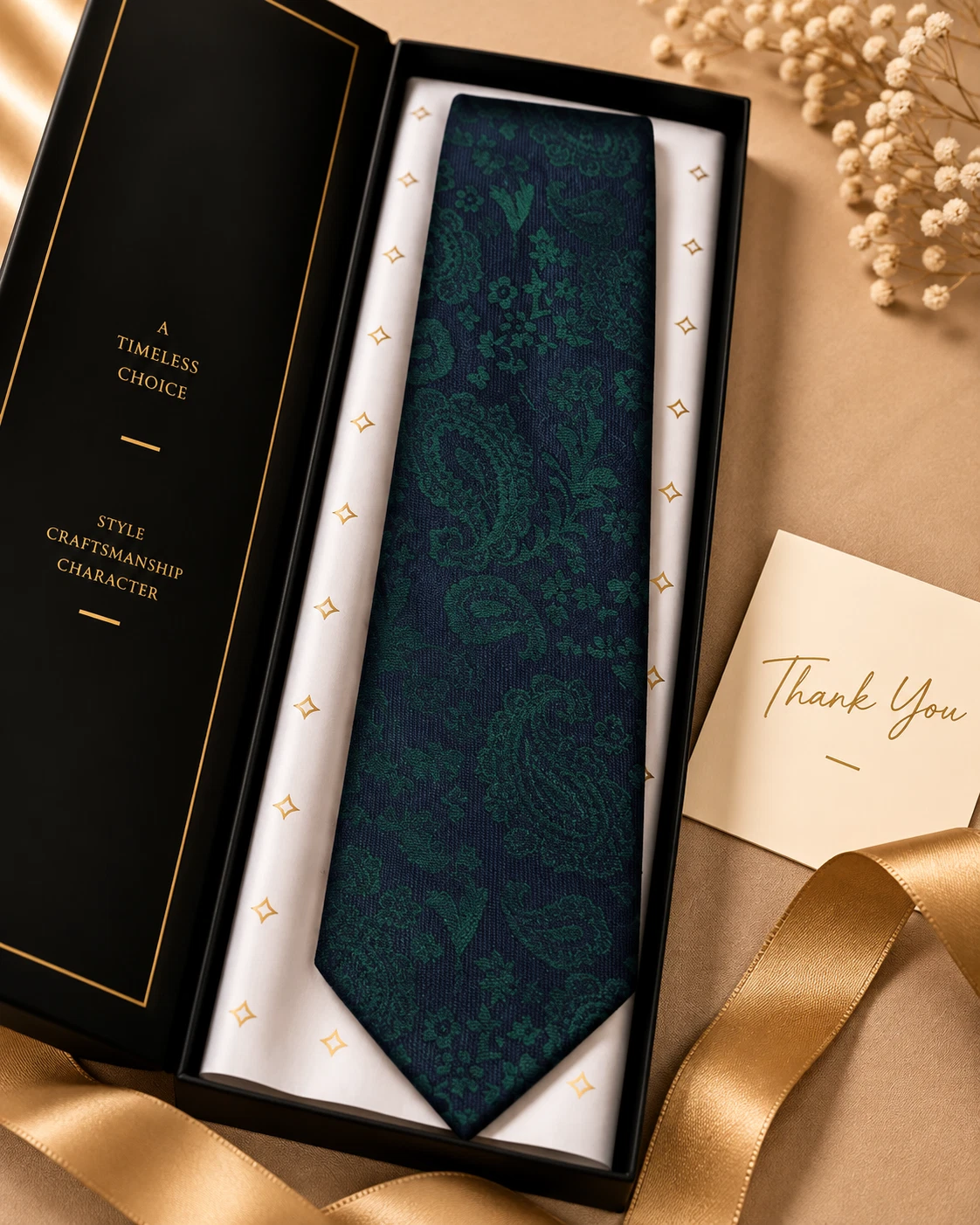 Signature Designer Tie & Pocket Square Set 06