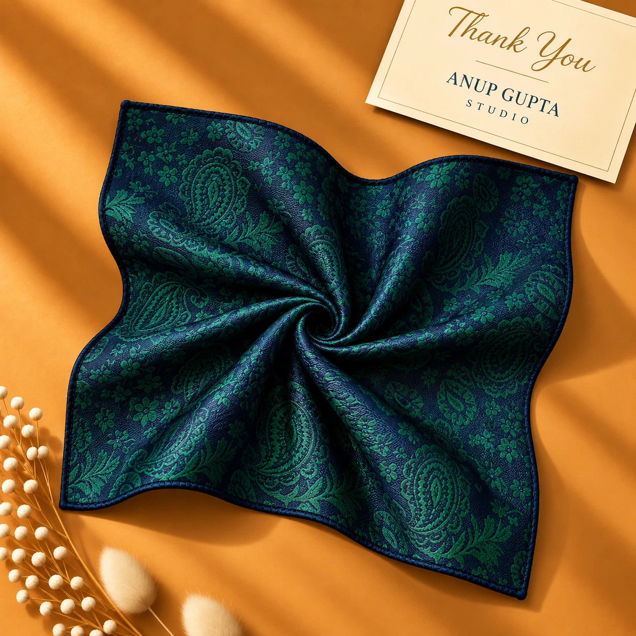Signature Designer Tie & Pocket Square Set 06