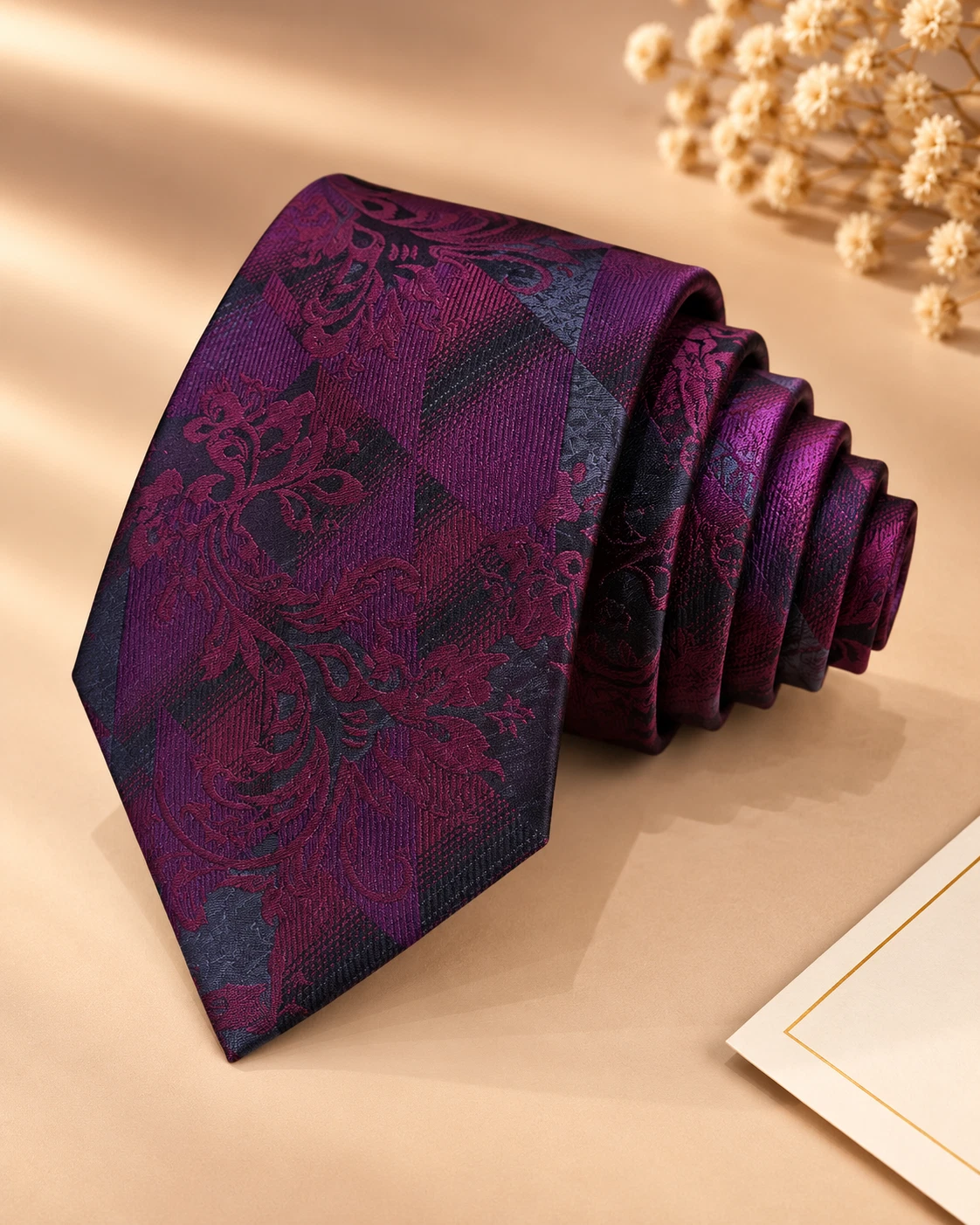 Signature Designer Tie & Pocket Square Set 07