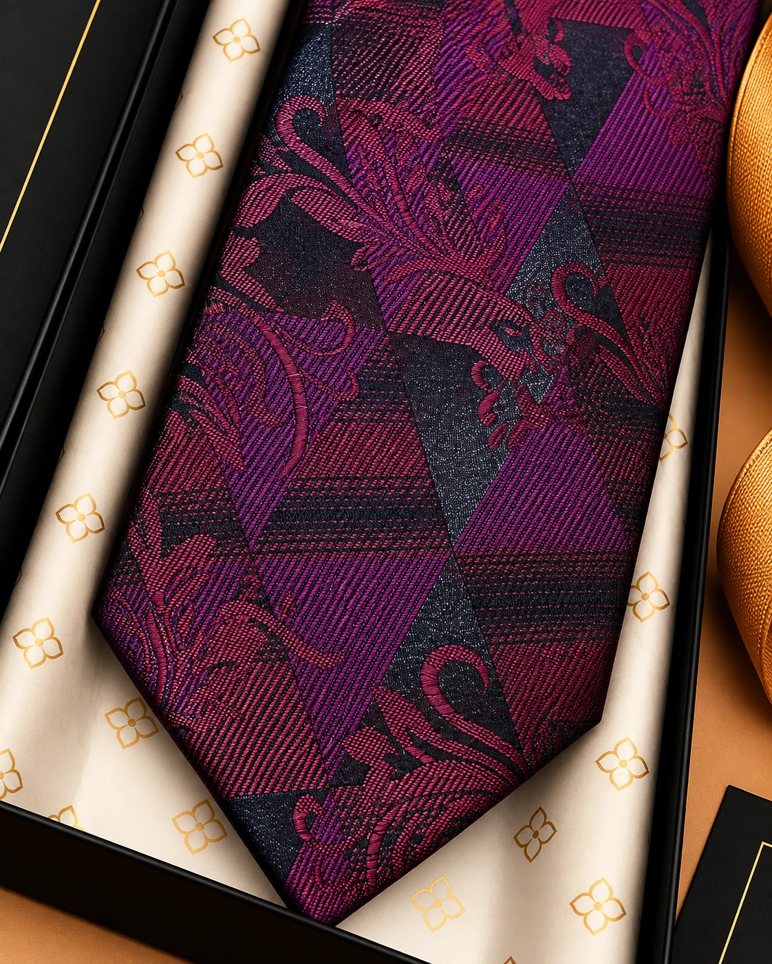 Signature Designer Tie & Pocket Square Set 07