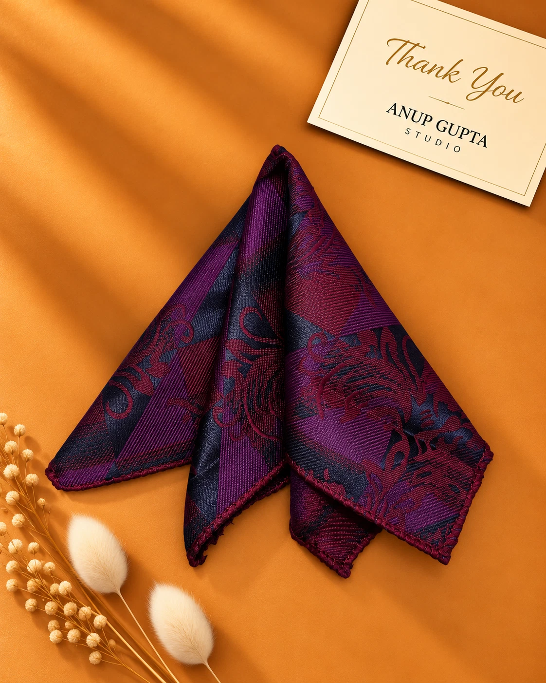 Signature Designer Tie & Pocket Square Set 07
