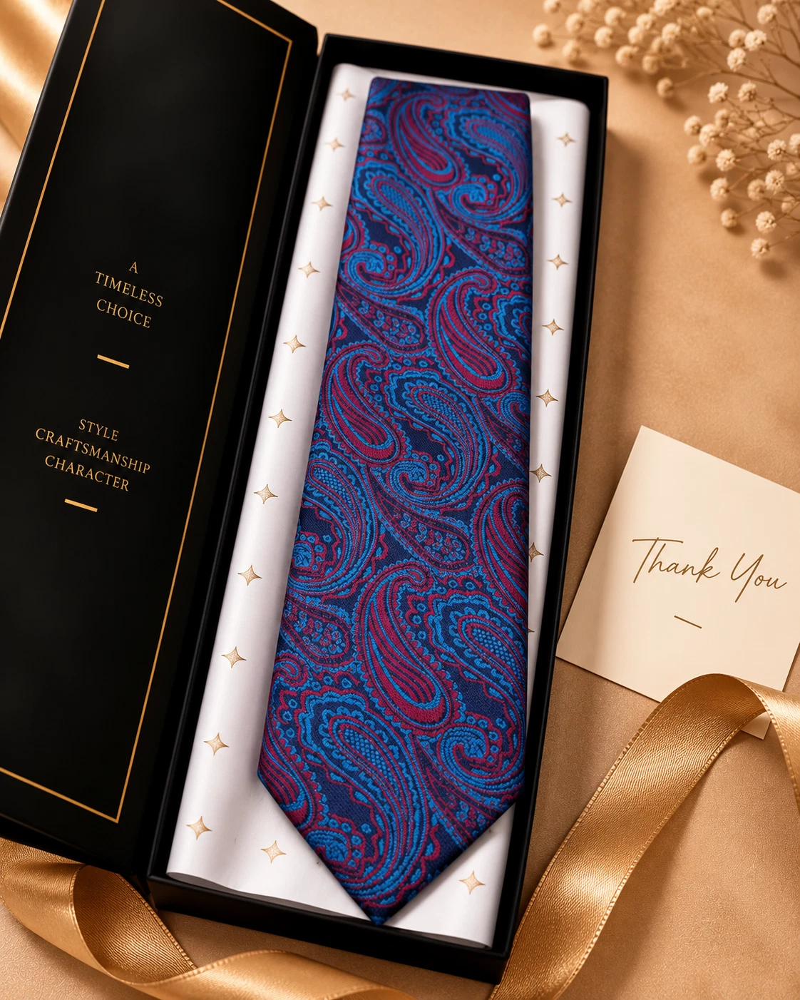 Signature Designer Tie & Pocket Square Set 08