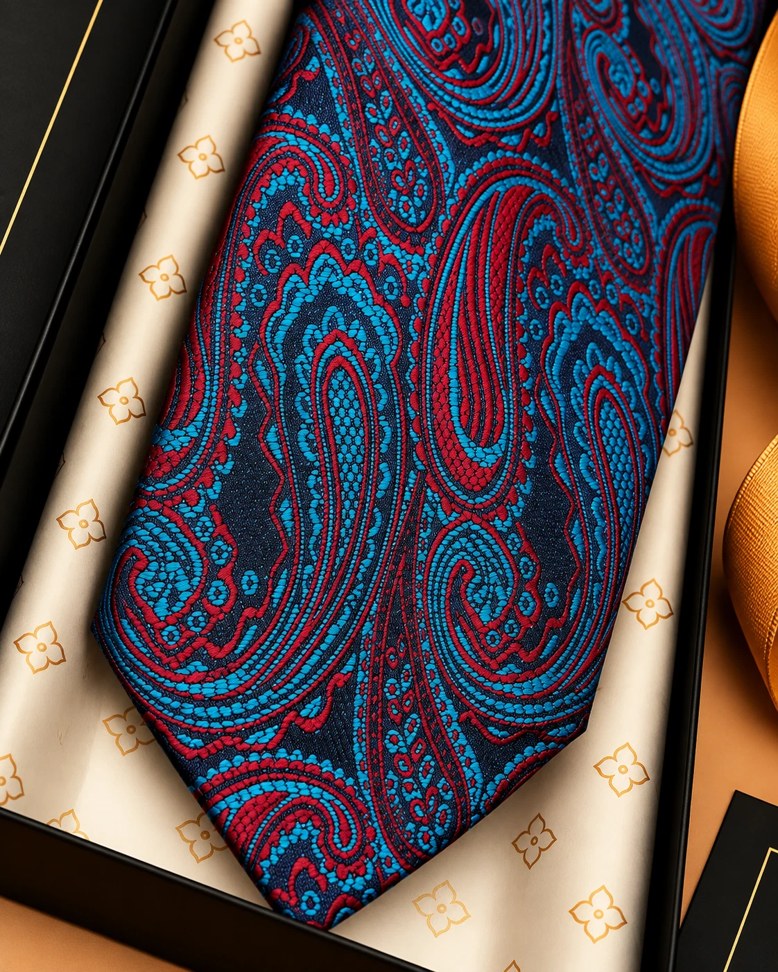 Signature Designer Tie & Pocket Square Set 08