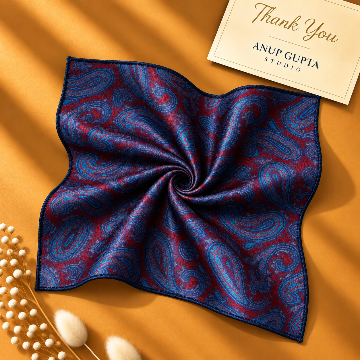Signature Designer Tie & Pocket Square Set 08