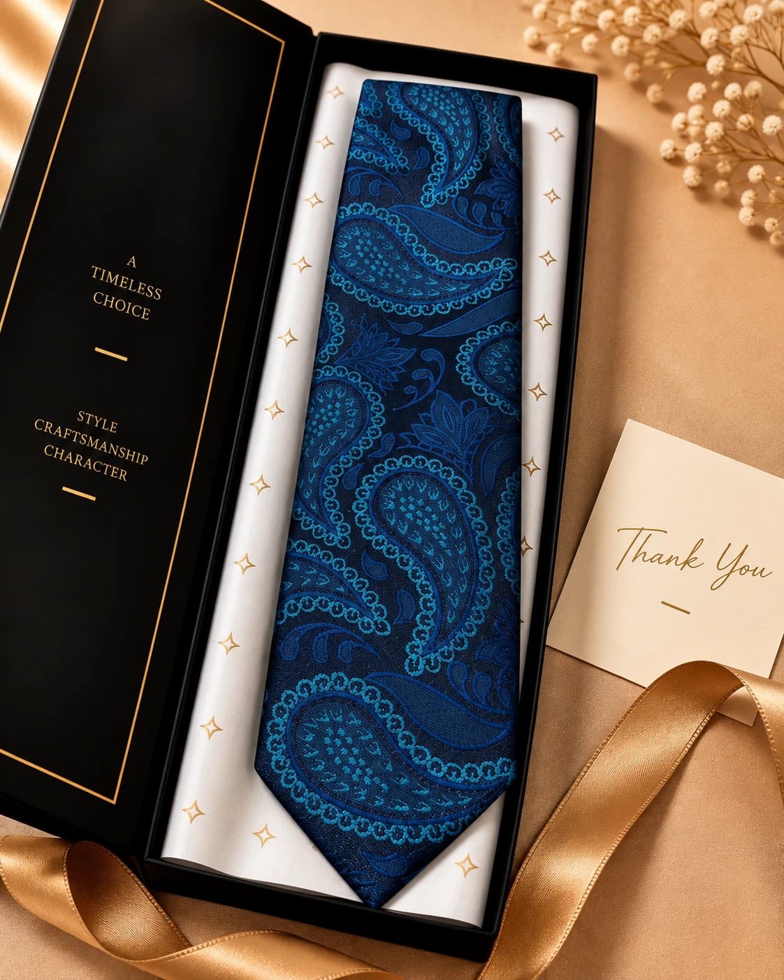 Signature Designer Tie & Pocket Square Set 09
