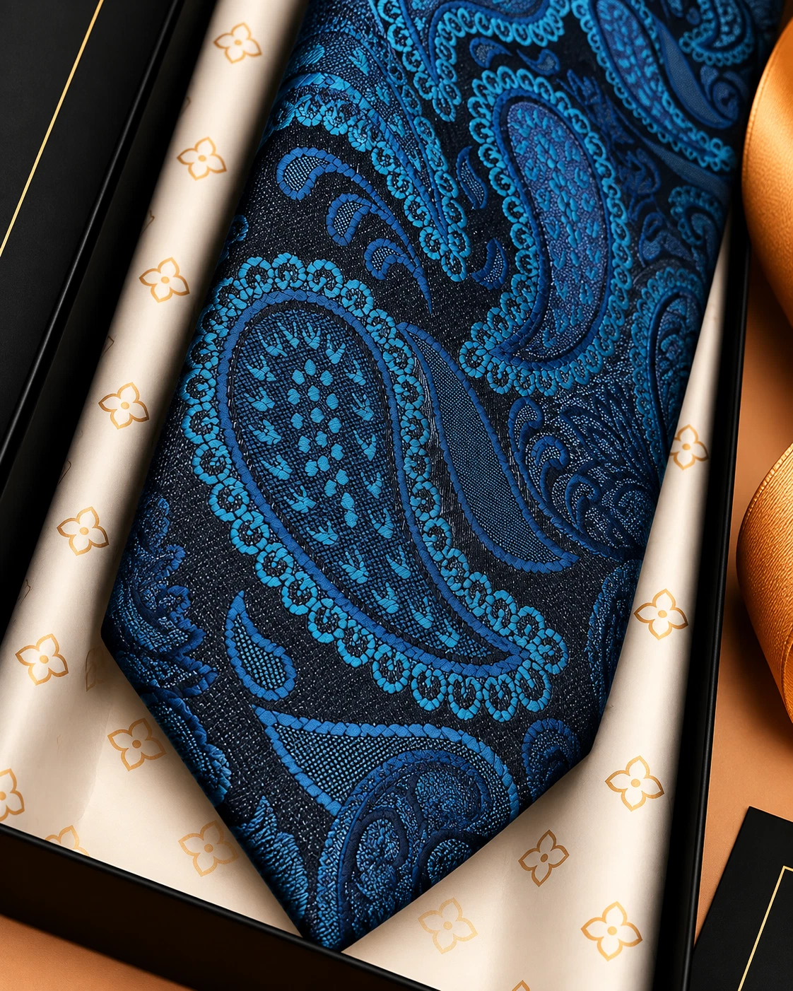 Signature Designer Tie & Pocket Square Set 09