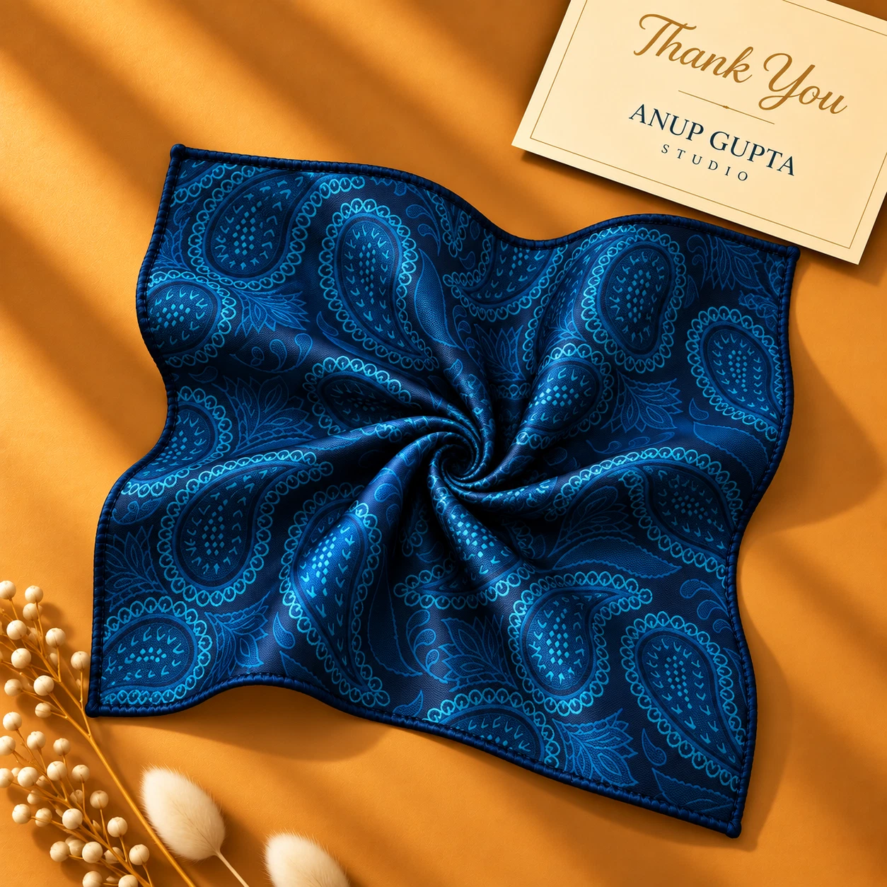 Signature Designer Tie & Pocket Square Set 09