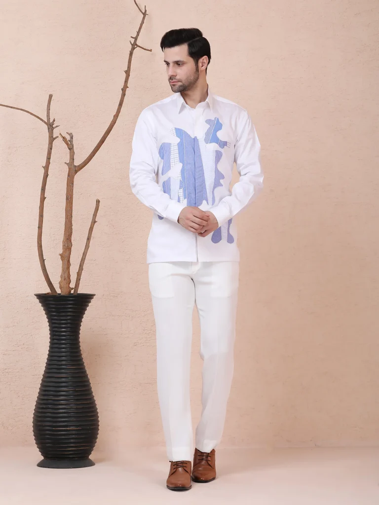 Black Tonal Embroidered Shirt