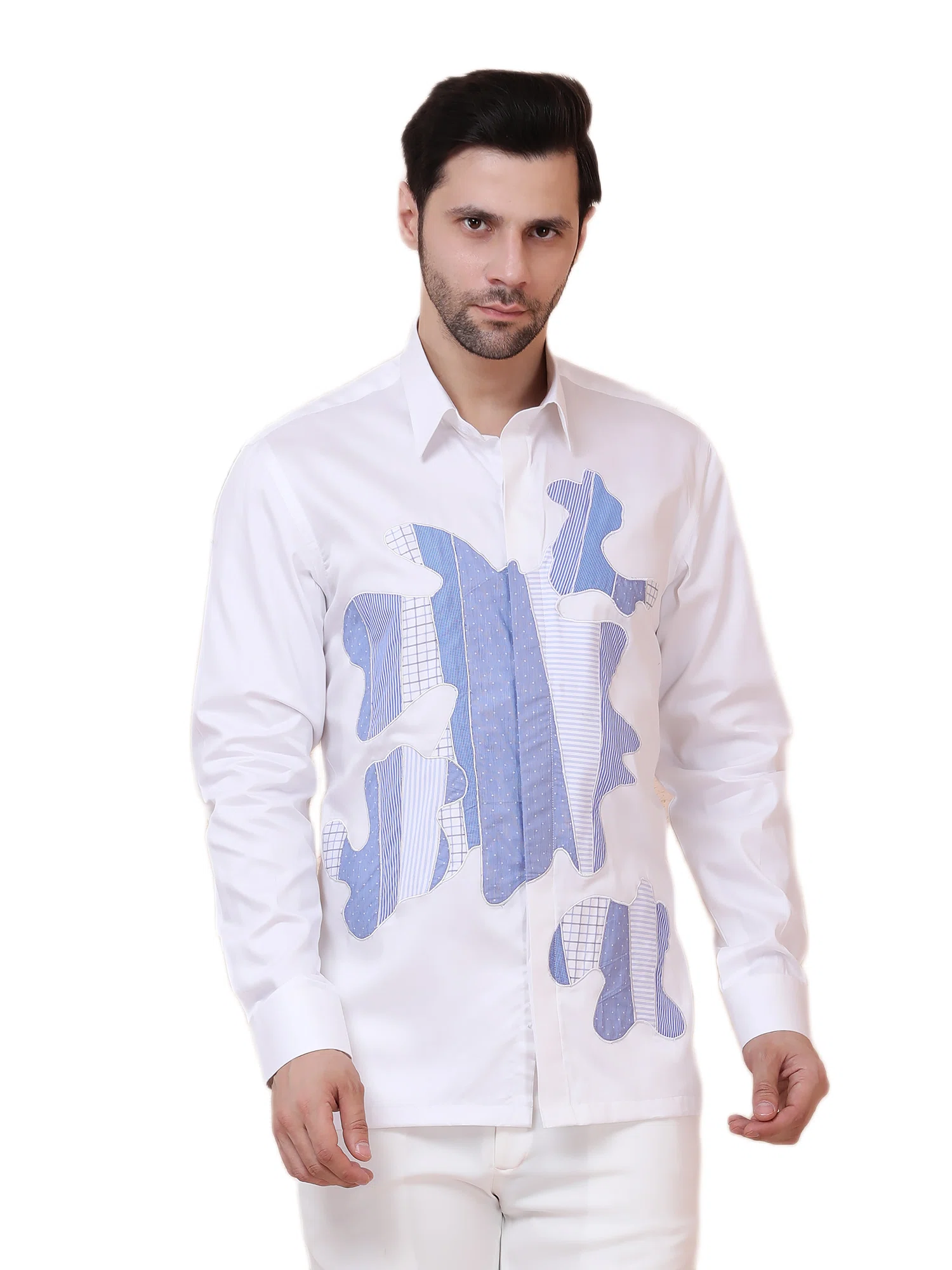 CLOUDSCAPE MOSAIC – DESIGNER SHIRT – WHITE