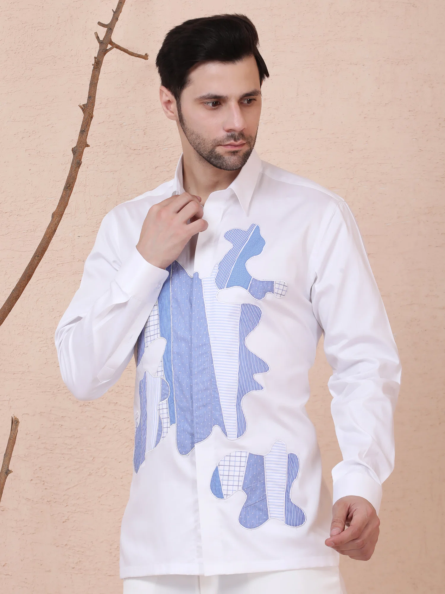 CLOUDSCAPE MOSAIC – DESIGNER SHIRT – WHITE