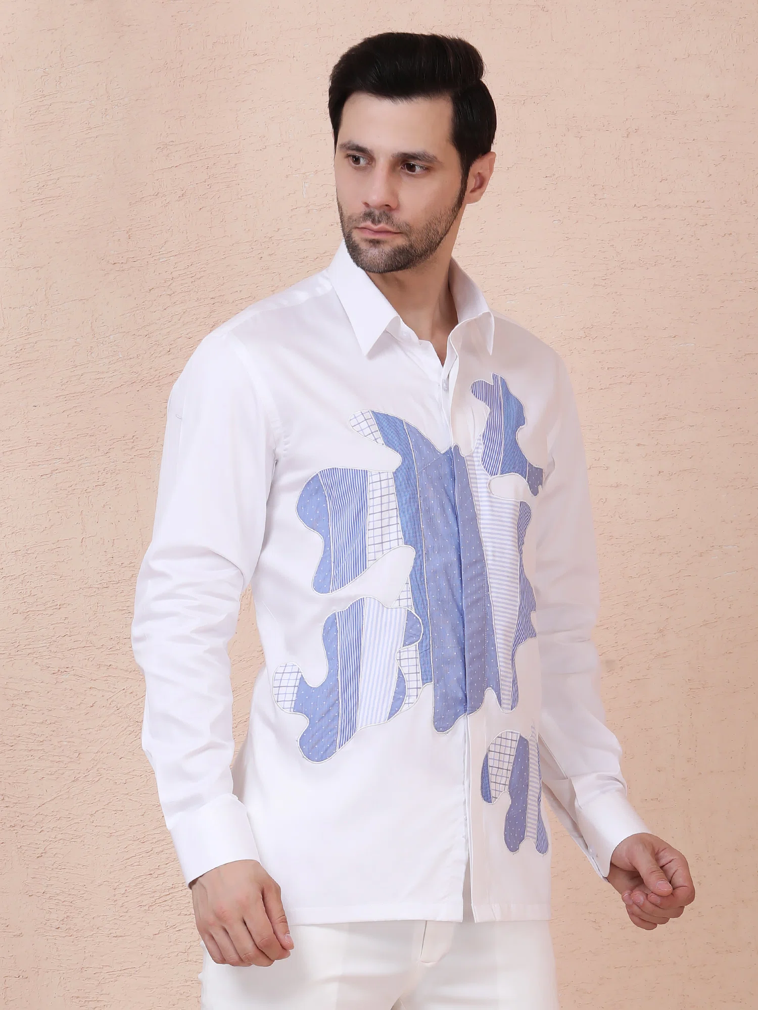 CLOUDSCAPE MOSAIC – DESIGNER SHIRT – WHITE