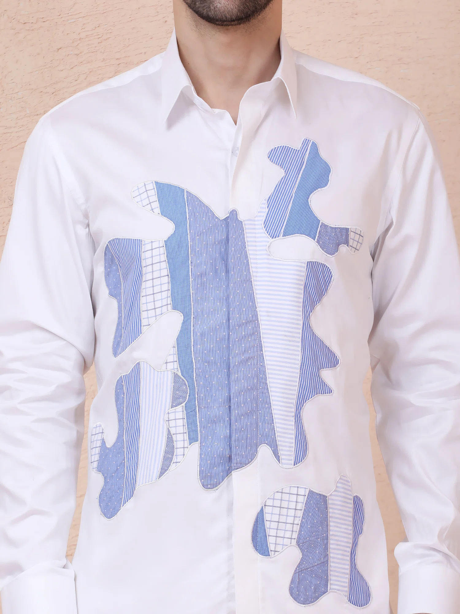 CLOUDSCAPE MOSAIC – DESIGNER SHIRT – WHITE