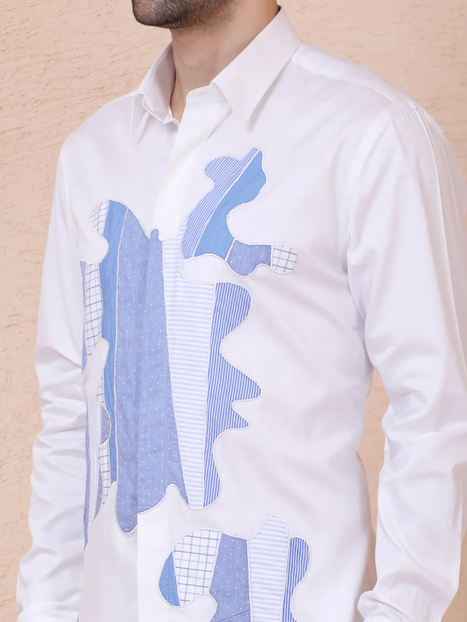 CLOUDSCAPE MOSAIC – DESIGNER SHIRT – WHITE