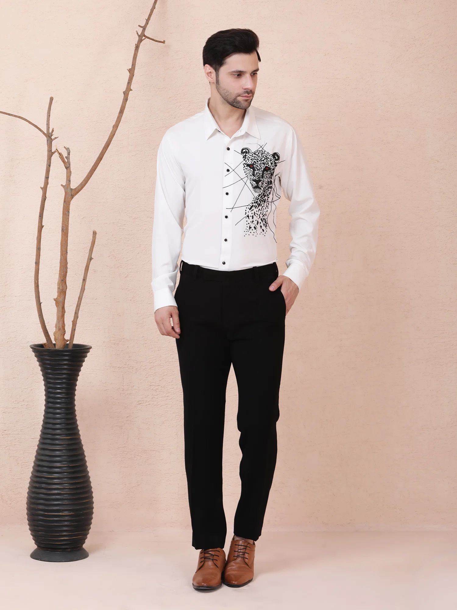 PREDATOR (TIGER) – HAND EMBROIDERED DESIGNER SHIRT