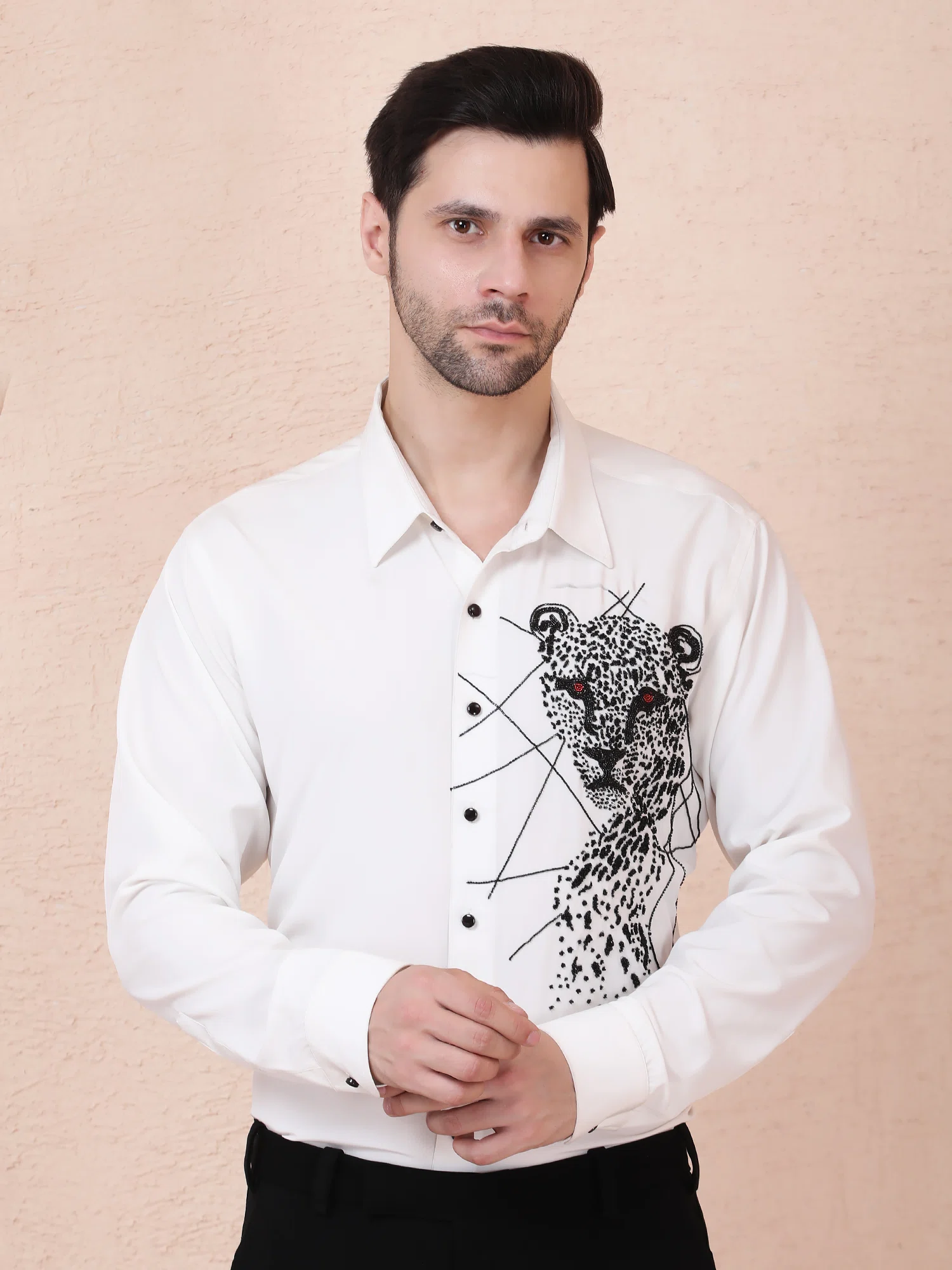 PREDATOR (TIGER) – HAND EMBROIDERED DESIGNER SHIRT