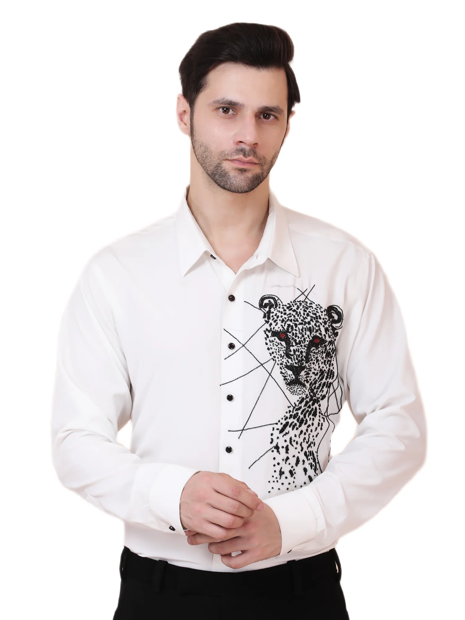 PREDATOR (TIGER) – HAND EMBROIDERED DESIGNER SHIRT