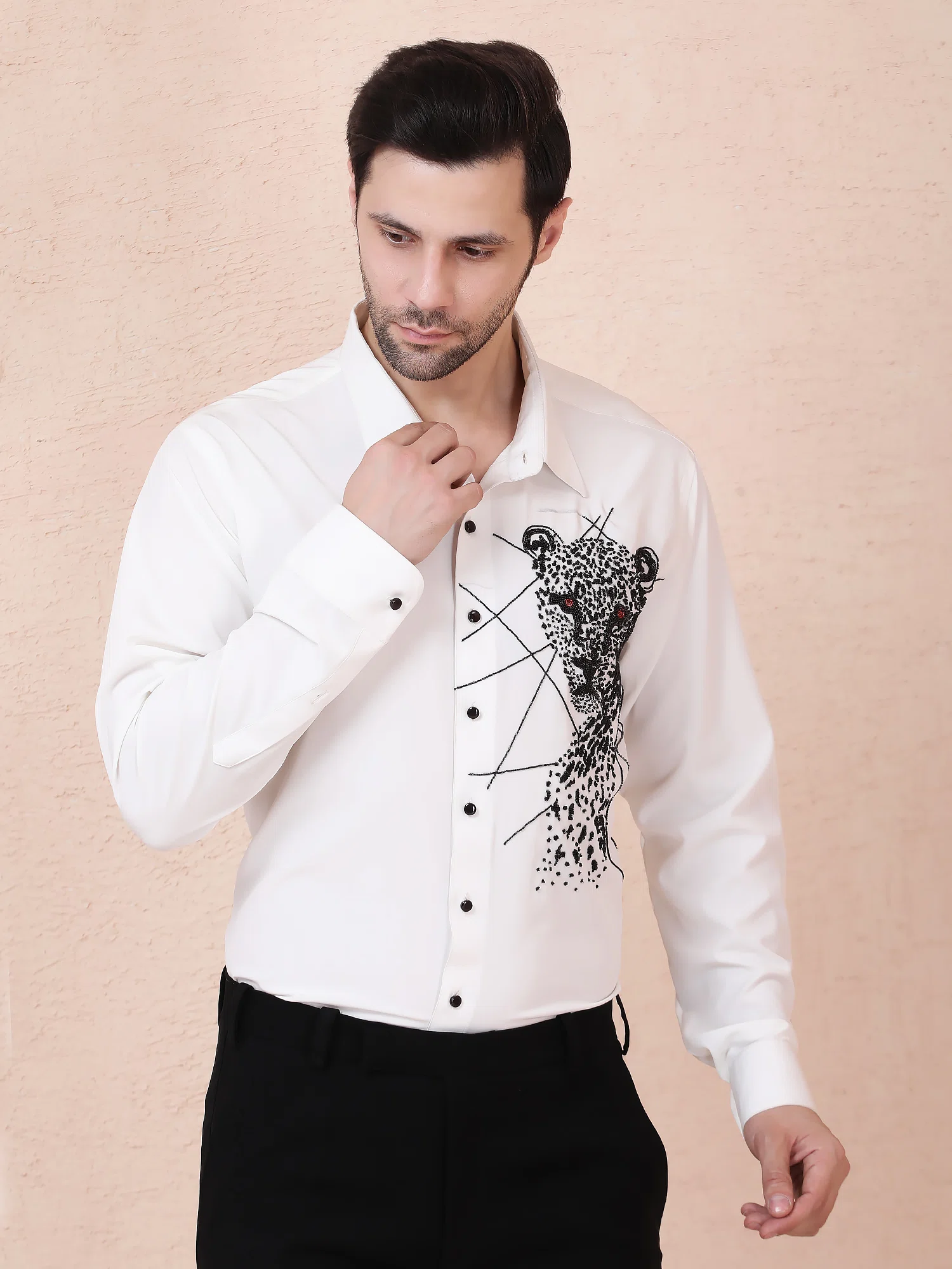PREDATOR (TIGER) – HAND EMBROIDERED DESIGNER SHIRT