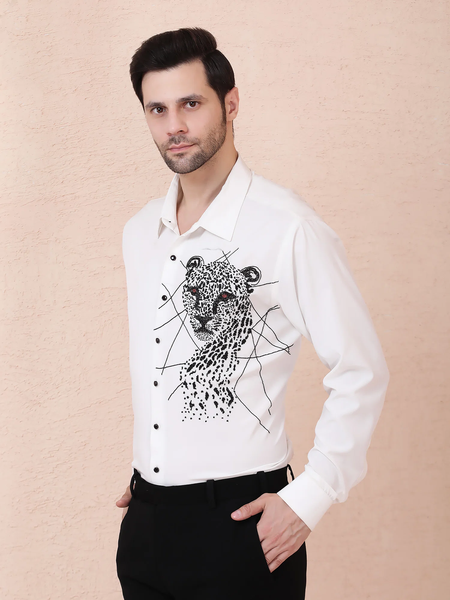 PREDATOR (TIGER) – HAND EMBROIDERED DESIGNER SHIRT
