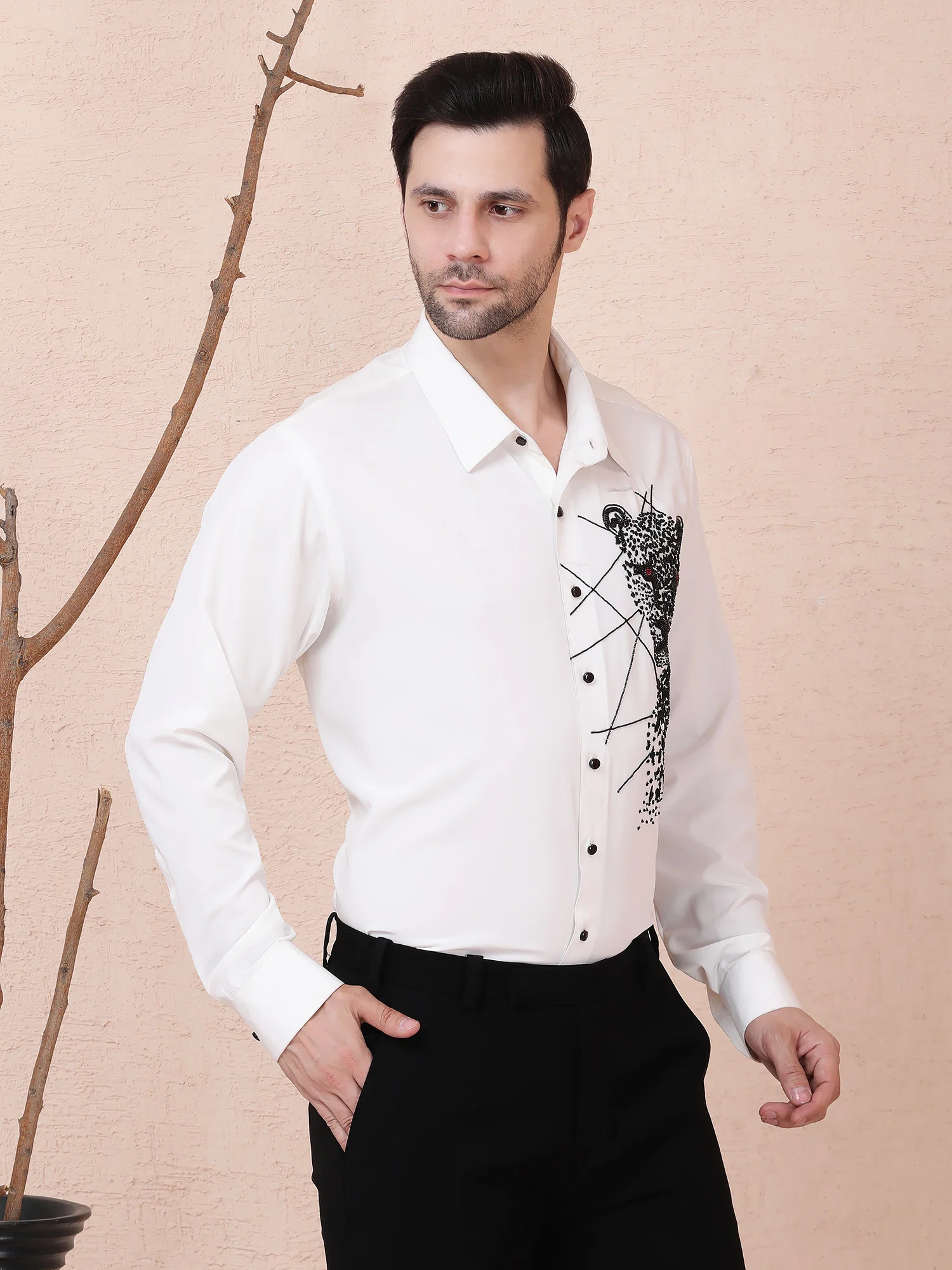 PREDATOR (TIGER) – HAND EMBROIDERED DESIGNER SHIRT