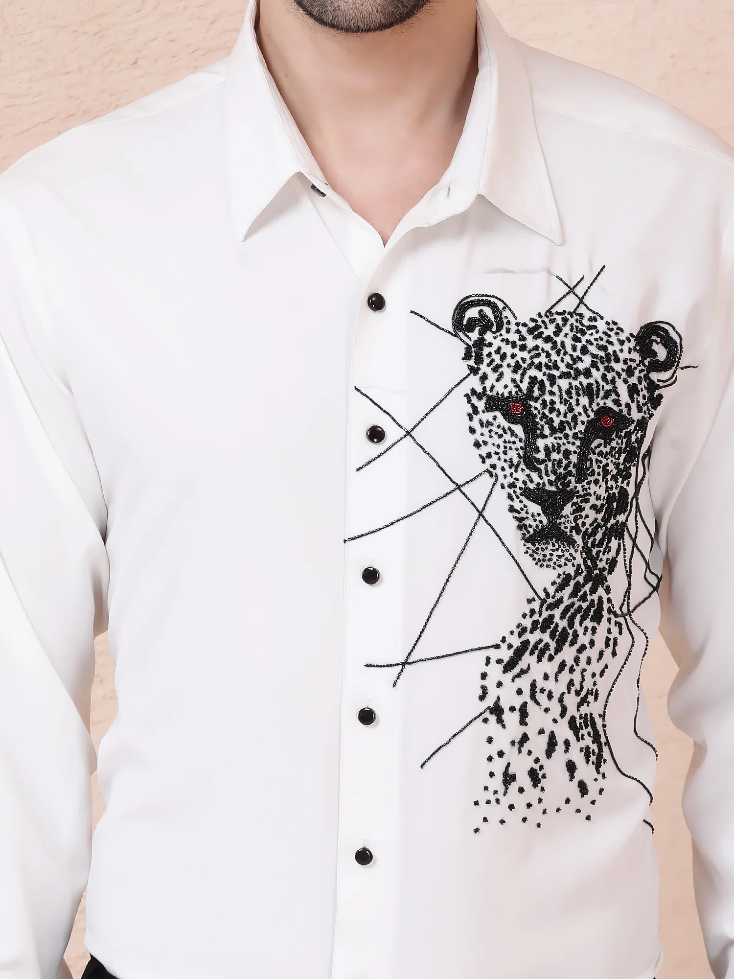 PREDATOR (TIGER) – HAND EMBROIDERED DESIGNER SHIRT
