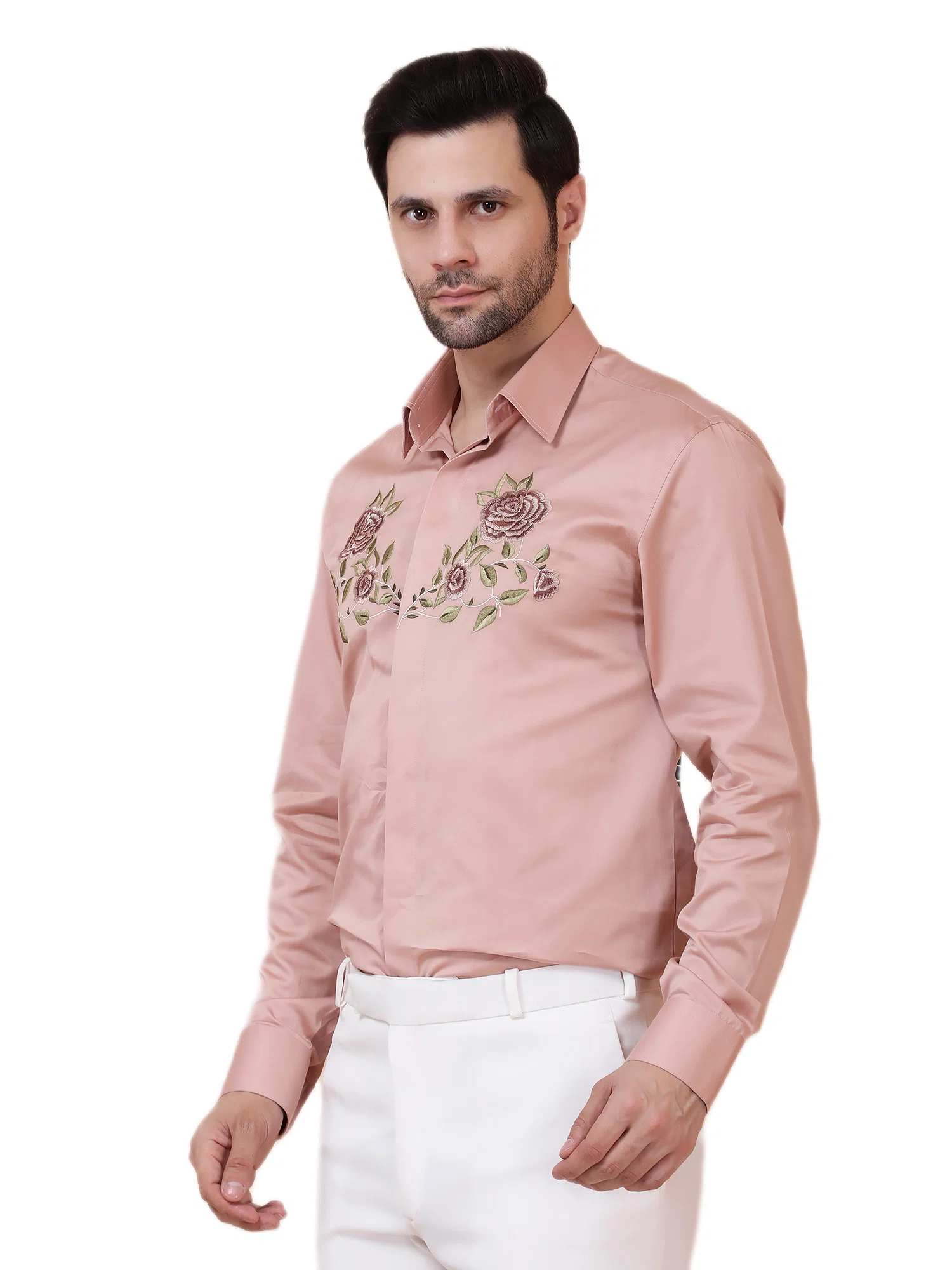 ROSE VINE – DESIGNER SHIRT – BLUSH PINK
