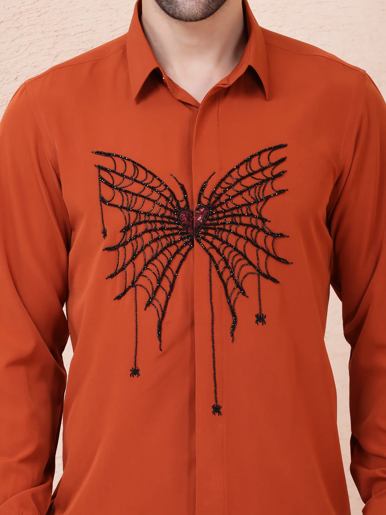COBWEB (SPIDER) – HAND EMBROIDERED DESIGNER SHIRT