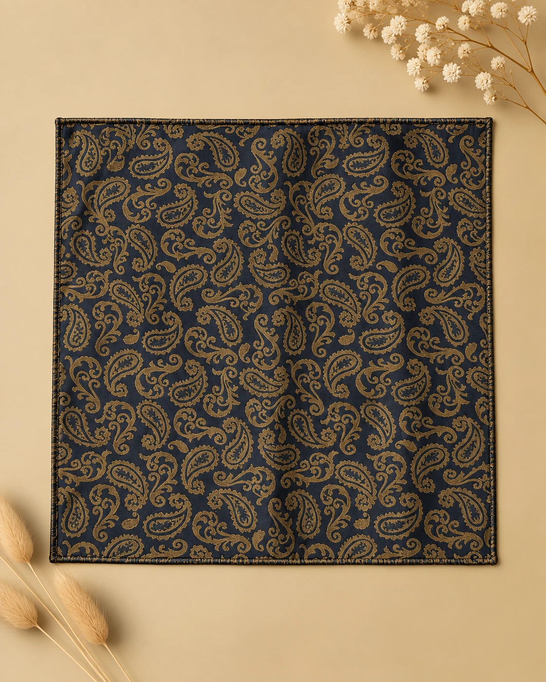 Bronze Heritage Paisley Designer Tie & Pocket Square Set