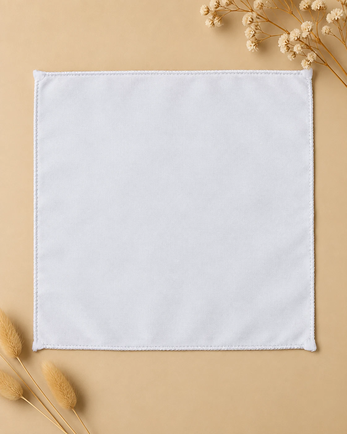 Blanc Absolu – Solid White Tie & Pocket Square Set