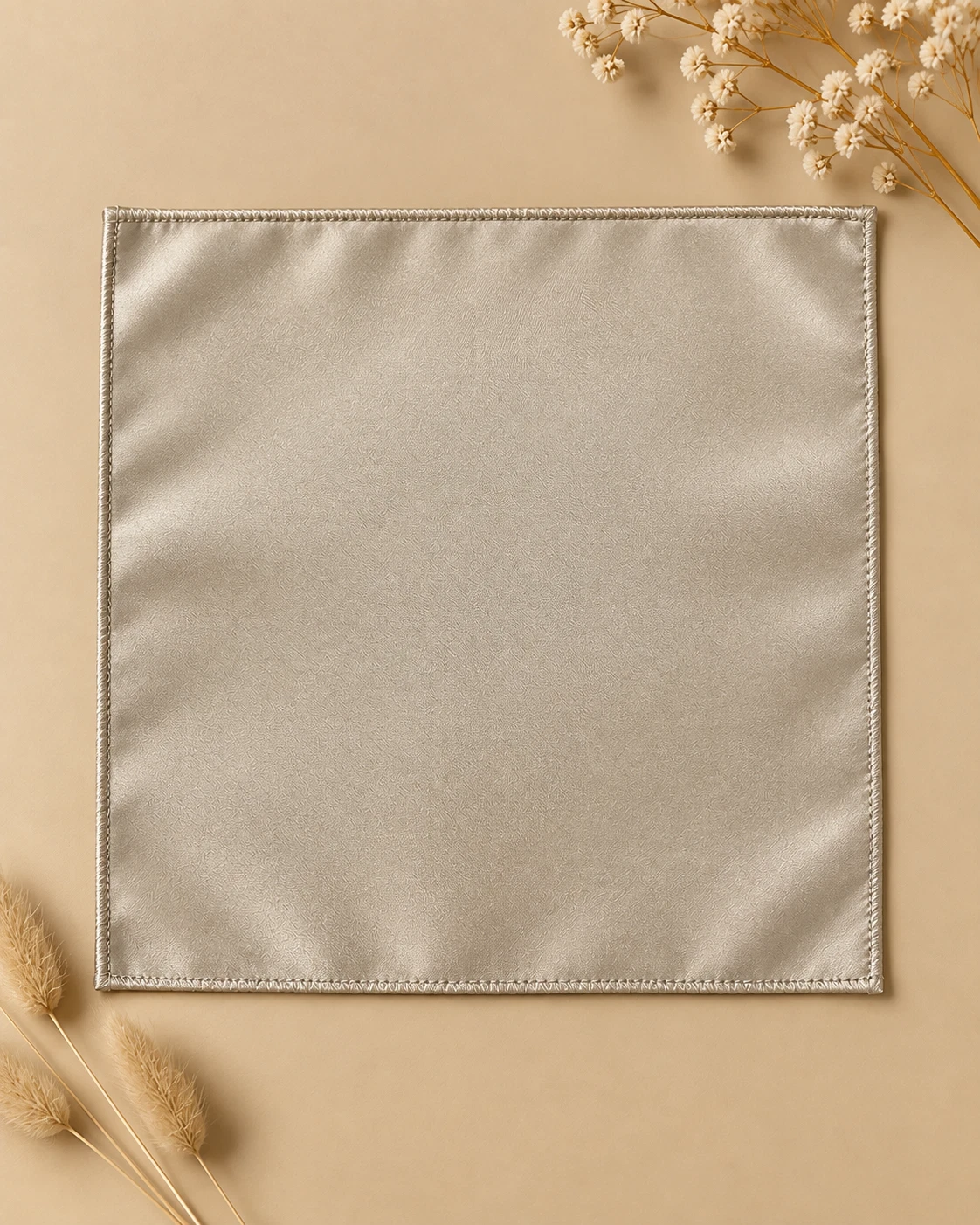 Champagne Designer Tie & Pocket Square Set