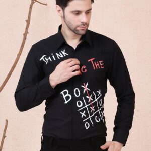 THINK OUTSIDE THE BOX – DESIGNER SHIRT – BLACK