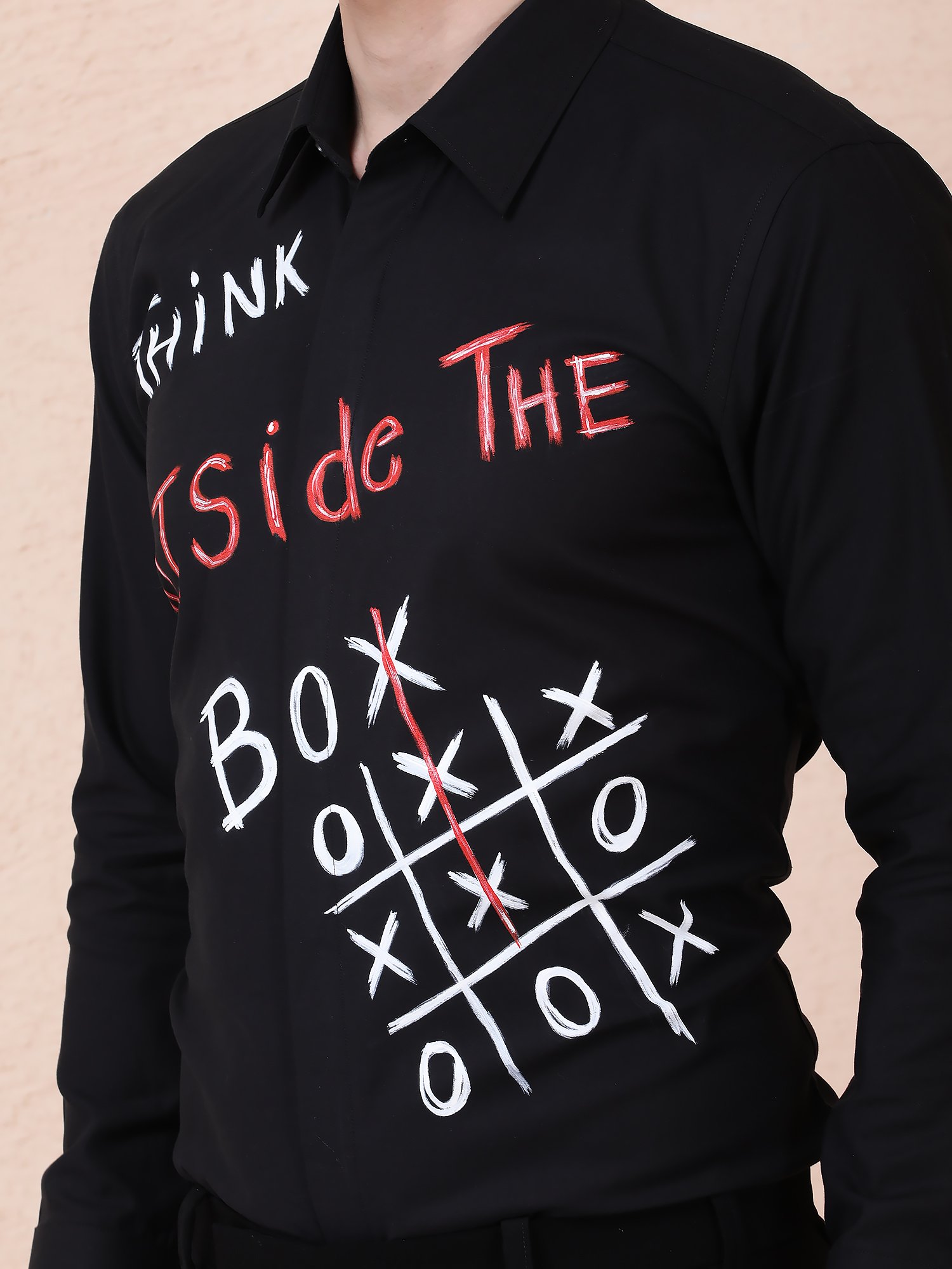 THINK OUTSIDE THE BOX – DESIGNER SHIRT – BLACK